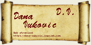 Dana Vuković vizit kartica